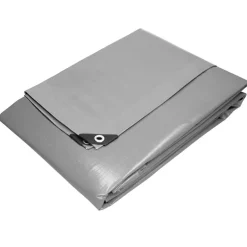 Abdeckplane Gewebeplane mit Ösen 2x3 m 180g/m² in Grau aus PE