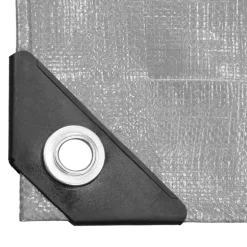 Abdeckplane Gewebeplane mit Ösen 2x3 m 180g/m² in Grau aus PE