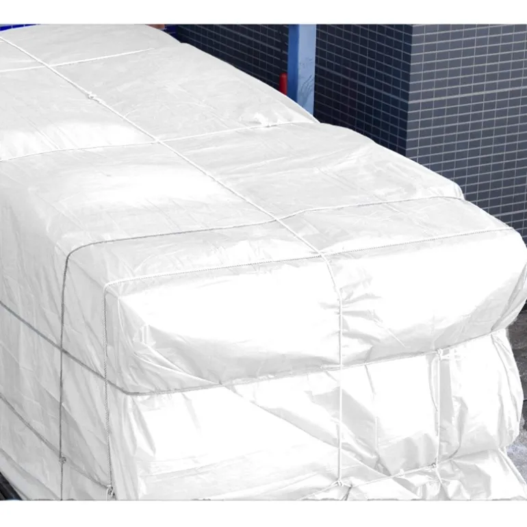 Abdeckplane Gewebeplane mit Ösen 3x4 m 180g/m² in Weiß aus PE