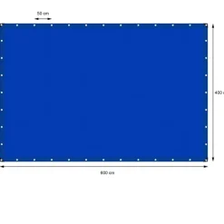 Abdeckplane Gewebeplane mit Ösen 4x6 m 180g/m² in Blau aus PE