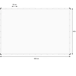 Abdeckplane Gewebeplane mit Ösen 4x6 m 180g/m² in Weiß aus PE