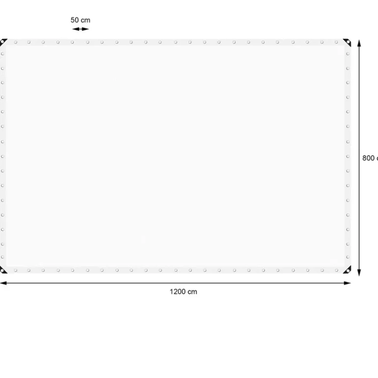 Abdeckplane Gewebeplane mit Ösen 8x12 m 180g/m² in Weiß aus PE