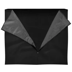 Abdeckung für Kaminholzregal wasserabweisend 185x125 cm Schwarz aus Polyester ML-Design