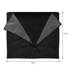Abdeckung für Kaminholzregal wasserabweisend 185x125 cm Schwarz aus Polyester ML-Design