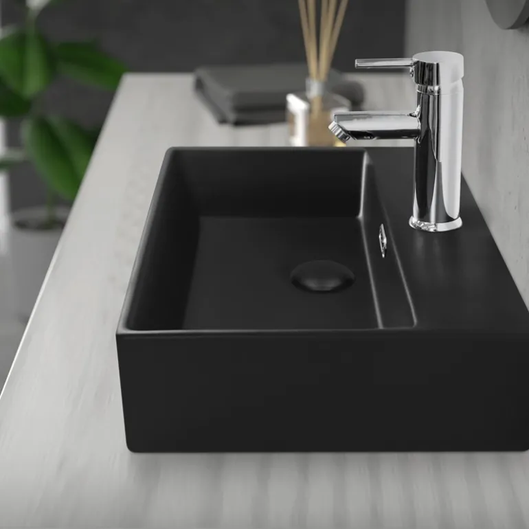 Ablaufgarnitur für Waschbecken mit Überlauf Edelstahl ML-Design