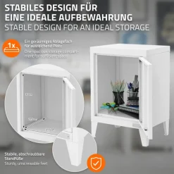 Aktenschrank Büroschrank Industrial 40x30x57,5 cm Weiß aus Stahl ML-Design