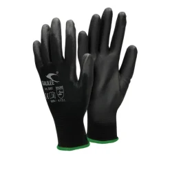 Arbeitshandschuhe 1 Paar mit PU-Beschichtung Schwarz Größe XXL