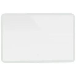 Badezimmer LED-Spiegel eckig mit Touchschalter 90x60 cm Weiß aus Glas ML-Design
