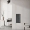 Badheizkörper Einlagig Vertikal 600x300 mm Anthrazit mit Mittelanschluss LuxeBath