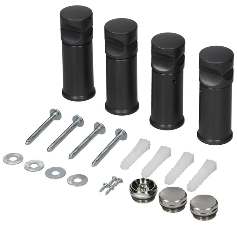 Badheizkörper Elektrisch mit Heizstab 300W 500x800 mm Anthrazit gebogen mit Seitenanschluss