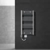 Badheizkörper Elektrisch mit Heizstab 300W 500x800 mm Chrome gerade mit Seitenanschluss