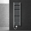 Badheizkörper Elektrisch mit Heizstab 900W 400x1500 mm Chrome gerade mit Seitenanschluss