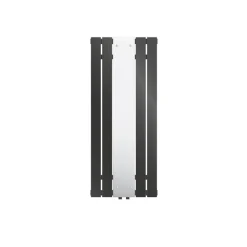 Badheizkörper Flach mit Spiegel 1200x450 mm Anthrazit ML-Design