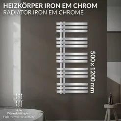 Badheizkörper Iron EM 500x1200 mm Chrome