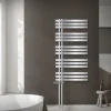 Badheizkörper Iron EM 600x1200 mm Chrome mit Boden Anschlussgarnitur