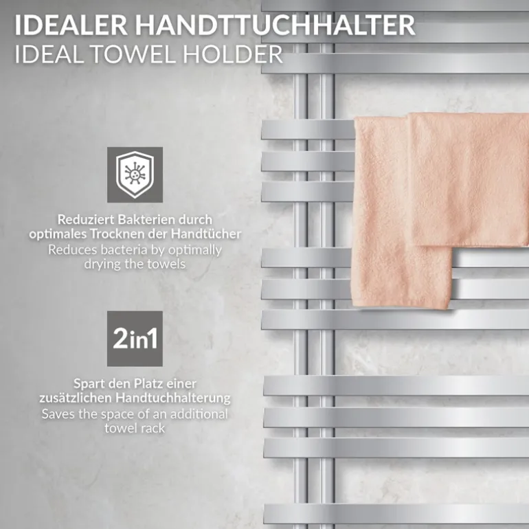Badheizkörper Iron EM 600x1600 mm Chrome