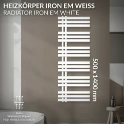 Badheizkörper Iron EM 500x1400 mm Weiß