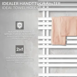 Badheizkörper Iron EM 600x1400 mm Weiß