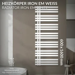 Badheizkörper Iron EM 600x1600 mm Weiß