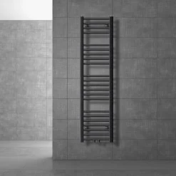 Badheizkörper Mittelanschluss 300x1400 mm Anthrazit gerade inkl. Montagematerial LuxeBath