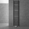 Badheizkörper Mittelanschluss 300x1800 mm Anthrazit gerade mit Universale Anschlussgarnitur LuxeBath
