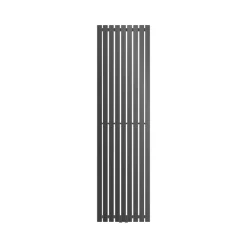 Badheizkörper Mittelanschluss 480x1800 mm Anthrazit mit Boden Anschlussgarnitur LuxeBath