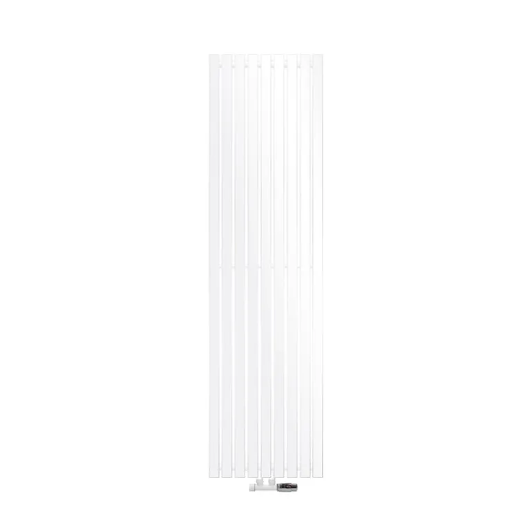 Badheizkörper Mittelanschluss 480x1800 mm Weiß mit Universal Thermostatventil LuxeBath