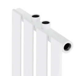 Badheizkörper Mittelanschluss 480x1800 mm Weiß mit Universal Thermostatventil LuxeBath