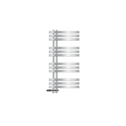 Badheizkörper Mittelanschluss 500x1000 mm Chrome mit Boden Anschlussgarnitur LuxeBath