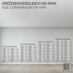Badheizkörper Mittelanschluss 500x1000 mm Chrome mit Boden Anschlussgarnitur LuxeBath