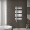 Badheizkörper Mittelanschluss 500x1000 mm Chrome mit Universale Anschlussgarnitur LuxeBath