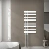 Badheizkörper Mittelanschluss 500x1000 mm Weiß mit Boden Anschlussgarnitur LuxeBath