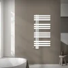 Badheizkörper Mittelanschluss 500x1000 mm Weiß mit Universale Anschlussgarnitur LuxeBath