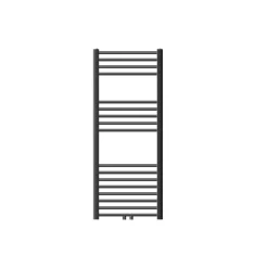 Badheizkörper Mittelanschluss 500x1200 mm Anthrazit gerade inkl. Montagematerial LuxeBath