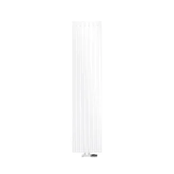 Badheizkörper Mittelanschluss 370x1800 mm Weiß mit Wand Thermostatventil LuxeBath