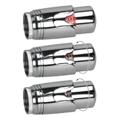 Badheizkörper Mittelanschluss 400x1200 mm Weiß gerade mit Universale Anschlussgarnitur LuxeBath