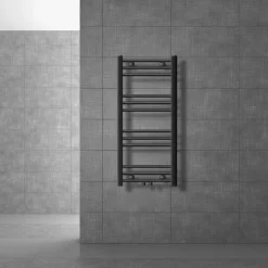 Badheizkörper Mittelanschluss 400x800 mm Anthrazit gerade inkl. Montagematerial LuxeBath