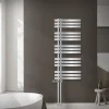 Badheizkörper Mittelanschluss 500x1200 mm Chrome mit Boden Anschlussgarnitur LuxeBath