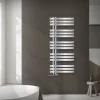 Badheizkörper Mittelanschluss 500x1200 mm Chrome mit Wand Anschlussgarnitur LuxeBath