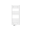 Badheizkörper Mittelanschluss 500x1200 mm Weiß gebogen mit Boden Anschlussgarnitur LuxeBath