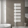 Badheizkörper Mittelanschluss 500x1400 mm Weiß mit Boden Anschlussgarnitur LuxeBath