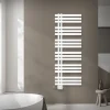 Badheizkörper Mittelanschluss 500x1400 mm Weiß mit Universale Anschlussgarnitur LuxeBath