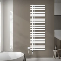 Badheizkörper Mittelanschluss 500x1600 mm Weiß mit Heizstab 1200W LuxeBath