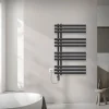 Badheizkörper Mittelanschluss 600x1000 mm Anthrazit mit Heizstab 300W LuxeBath
