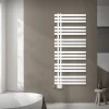 Badheizkörper Mittelanschluss 600x1400 mm Weiß mit Universal Anschlussgarnitur LuxeBath