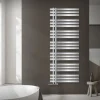 Badheizkörper Mittelanschluss 600x1600 mm Chrome mit Wand Anschlussgarnitur LuxeBath