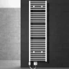 Badheizkörper Sahara mit Heizstab 1200W 500x1800 mm Weiß gerade mit Seitenanschluss