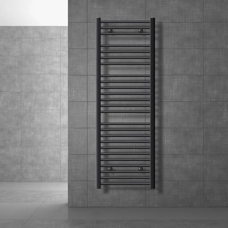Badheizkörper Sahara 500x1500 mm Anthrazit gerade mit Seitenanschluss LuxeBath