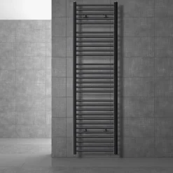 Badheizkörper Sahara 500x1800 mm Anthrazit gerade mit Seitenanschluss