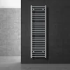 Badheizkörper Sahara 400x1500 mm Chrome gerade mit Seitenanschluss LuxeBath